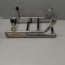 Folding Stainless Steel Boat Ladder 4 Step Pontoon 2+2 Step Portable Transom Mount Marine Stepladder, Rated to 400 Pounds