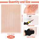 Yaocom 4 Pack 11.81 x 8.27 Inches Copper Woven Mesh Screen 99.9% Pure Copper Wire Metal Mesh Sheet for Air Vent Mesh, Hole Blocking, Grounding, Dense Filter Window Protection