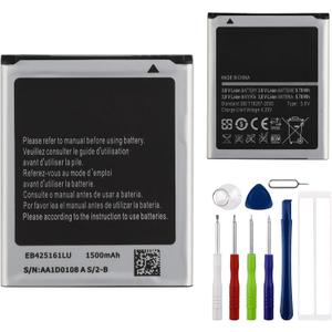 Replacement Battery EB425161LU Compatible for Samsung Galaxy S Duo,Ace 2,S3 Mini Series with Tools