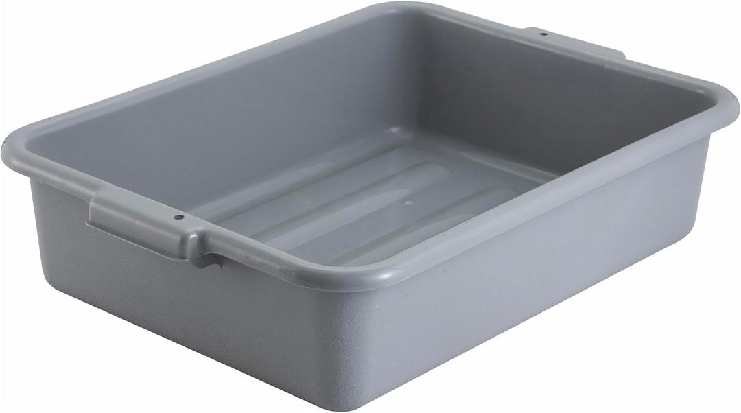 Winco Bus Box Dish Tub for Restaurants, 5", Gray