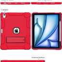 Azzsy Case for iPad Air 13 Inch (M4/M3/M2) 2026/2025/2024, [Built-in Pencil Holder] Heavy Duty Shockproof Rugged Protective Case for 13 inch iPad Air (2026/2025/2024 Version), Red