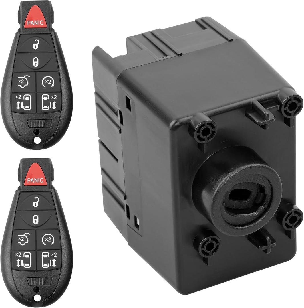 68105738AF Wireless Ignition Module Switch with Key Fob Compatible with 2011-2014 Dodge Challenger Durango Grand Caravan C/V Ram 1500 2500 3500 4500 5500 Jeep Grand Cherokee, Chrysler Town & Country