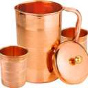 Pure Copper Water Jug Drinkware Tableware Pitcher for Ayurveda Healing Capacity 1.6 L (54.10 OZ)