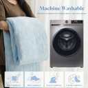 OIGAE Cooling Comforter, Japanese Q-Max 0.45 Double Sided Cooling Blankets for Hot Sleepers & Night Sweats, Lightweight Breathable Summer Blanket for Bed, Travel, Camping, Blue, Queen 90" x 90"