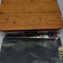 Charcuterie Board with Lid, 2-in-1 Bamboo Cheese & Cutting Board with Engraved Guide, Covered Snack Serving Tray, Includes 2 Plastic Cutting Mats & 4 Cheese Knives, Charcuterie Accessories Gift