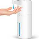 Automatic Soap Dispenser Liquid Touchless: 13.52oz/400ml Wall Mounted USB Rechargeable - 4-Level Adjustable Modern Electric Hand Soap Dispenser - Kitchen Bathroom Kids Family White