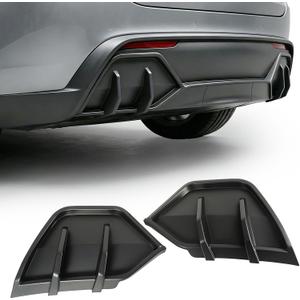 2PCS Rear Bumper Lip Diffuser Compatible with Tesla Model Y Juniper 2026 2025 Matte Black Rear Lower Bumper Lip Diffuser(Not Fit Performance)
