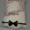 Newborn Receiving Blanket with Bow Hat Headband Set Wheat-Pattern Newborns Toddler Baby Boy Girl Nursery Swaddle Wrap (3 Set: Bean Pink/Light Coffee/Beige)