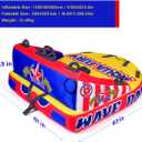 Towable Tubes for Boating, Boat Tube for Tubing, Towables Boats Inflatable Tube, Towable Rider Deck with Full Nylon Cover for Water Sports, Size: 1-3 Riders