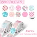 2 x 500Pcs Pink Merry Christmas Stickers - Party Supplies Winter Holiday Roll Sticker Pink Stickers Decoration for Xmas Candy Bag,Gift Boxes Party Favors