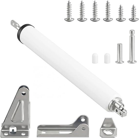 Pneumatic Screen and Storm Door Closer Kit, Heavy Screen Door Closers Closure forScreen Doors and Storm Doors Hardware Replacement, with Bracket & Parts(White)
