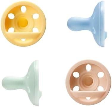 Tommee Tippee Breast-Like Pacifier, Lightweight, One-piece Silicone Design, Symmetrical Nipple, 0-6m, 3 Pack