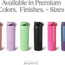 BrMate Rise 35oz Water Bottle With 100% Leakproof Covered Silicone Straw | Insulated Stainless Steel Water Bottle With Removable Straw | Fast Flow | Soft Sip Silicone Spout | BPA-Free (Glacier)
