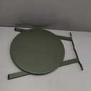 Outdoor Side Table, Weather Resistant Patio Small Side Table Outdoor Indoor Round Metal Steel Small Side Table, Waterproof End Table for Garden Balcony Yard, Dark Green (15.76"x19.7")