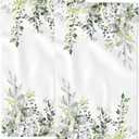 Spring Green Leaves Flora Hand Towels for Bathroom Set of 2, Eucalyptus Branches Soft Highly Absorbent Face Towel, Microfiber Hand Towels for Kitchen Bath Dish Towels Hotel Spa Gym Home Decorations