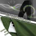 Mens Athletic Running Shorts 2 Pack Quick Dry with Pocket Gym Workout Shorts for Men Mesh Swim Trunks Board Pajama (Large, Black/Olive Green)