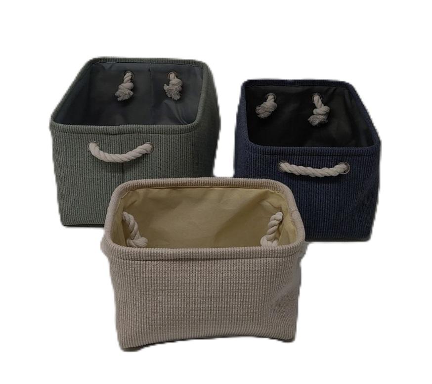 Storage Bins for Shelves - 3 Pack Baskets for Gifts Empty, Fabric Storage Cubes for Closet Organizing Dog Gift Cloth Toy