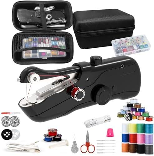 Beginner's Sewing kit with Storage Handheld Sewing Machine, Portable Sewing Machine with Storage, Electric Switch, Two Speed Modes,Easy to Operate.Sewing Machine for Beginners.