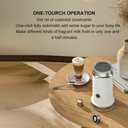 Milk frotherElectric milk frother,Fully automatic milk frotherAutomatic milk frother Electric for Hot & Cold Froth, Froth Or Heat MilkAutomatic off & Easy Cleaning, Silent Operation (White)