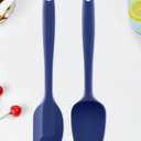 2-Pack Silicone Spatulas Set, 10-Inch High Heat Resistant Non-Stick Rubber Spatulas for Baking, Cooking, and Mixing  Dishwasher Safe (Blue)