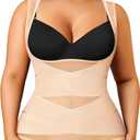 Nebility Plus Size Shapewear Bodysuit for Women Tummy Control Body Shaper Seamless Faja Colombian Waist Trainer Girdle (4X)