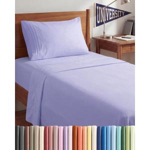 Twin XL Size 3 Piece Sheet Set - Comfy Breathable & Cooling Sheets - Hotel Luxury Bed Sheets for Women & Men - Deep Pockets, Easy-Fit, Soft and Wrinkle Free Sheets - Lavender Oeko-Tex Bed Sheet Set