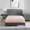 Cathay Home Twin Plush Fur Fitted Sheet - Ultra Soft & Thick Plush Fur - All Season Cozy Warmth - 12" Deep Pocket Fitted Sheet Only (Twin, Blush)