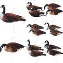 CroBlissful Goose Silhouette Decoys with Metal Stakes Goose Motion Decoys Set Outdoor Hunting Silhouette Stackable Realistic Vivid Easy to Carry for Field Pond
