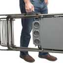 Cuisinart Take Along Grill Stand, Lightweight Portable Folding Table with Side Tables, Cup Holders, Tool Hooks and Storage Shelf, Collapsible Table, No Assembly Required for BBQs and Camping