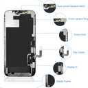 for iPhone 12/12 pro Screen Replacement Kit Black 6.1 Inch 3D Touch Digitizer Display LCD Screen Replacement Glass with Repair Tools Set for A2172, A2402, A2403, A2404