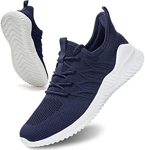 Socviis Mens Slip On Running Shoes Athletic Walking Trainers Lightweight Breathable Mesh Tennis Sneakers Size 42