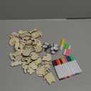 Worgree 48 Pcs DIY Wooden Magnets, Wooden Art Craft Supplies Painting Kit for Kids Ages 4-8 8-12 Glow in The Dark Party Favors Goodie Bag Stuffers Birthday Gifts Toys for Boys Girls