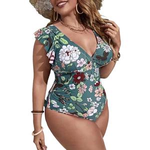 e SwimYesfashion Women's One Piecsuit Square Neck Ruched Criss Cross Wide Straps Slimming Bathing Swimwear (Blue), Size XL