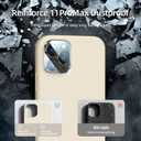 4 x [5 in 1 for iPhone 11 Pro Max Case 6.5, with 2 Pack Screen Protector + 2 Pack Camera Lens Protector, Liquid Silicone Slim Shockproof Protective Phone Case [Microfiber Lining] (Stone)