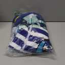 Hooded Kids Beach Towels - Toddler Bath Towel Girls Boys Swim Cover-ups for Ages 4 to 10 Kids Pool Towels Quick Dry Lightweight Soft Microfiber Poncho 30x30 with Bag (Navy Dinosaur)