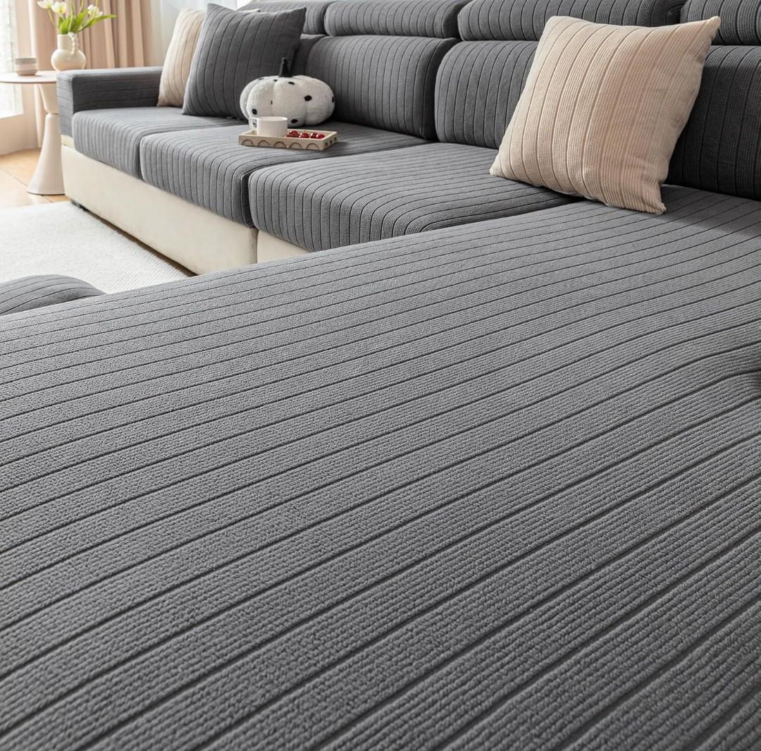 Sofa Cover Washable Sectional Couch Covers Sofa Slipcovers for 3 Cushion Couch Pet Friendly L Shaped Couch Protector for Dogs