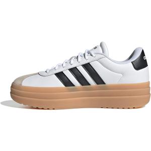 Adidas Women's VL Court Bold, White/ Black/ Wonder Beige, 6