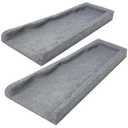 Sekcen 2 Pack Rubber Downspout Splash Block Rain Gutter Down Spout Drain Trays Gray