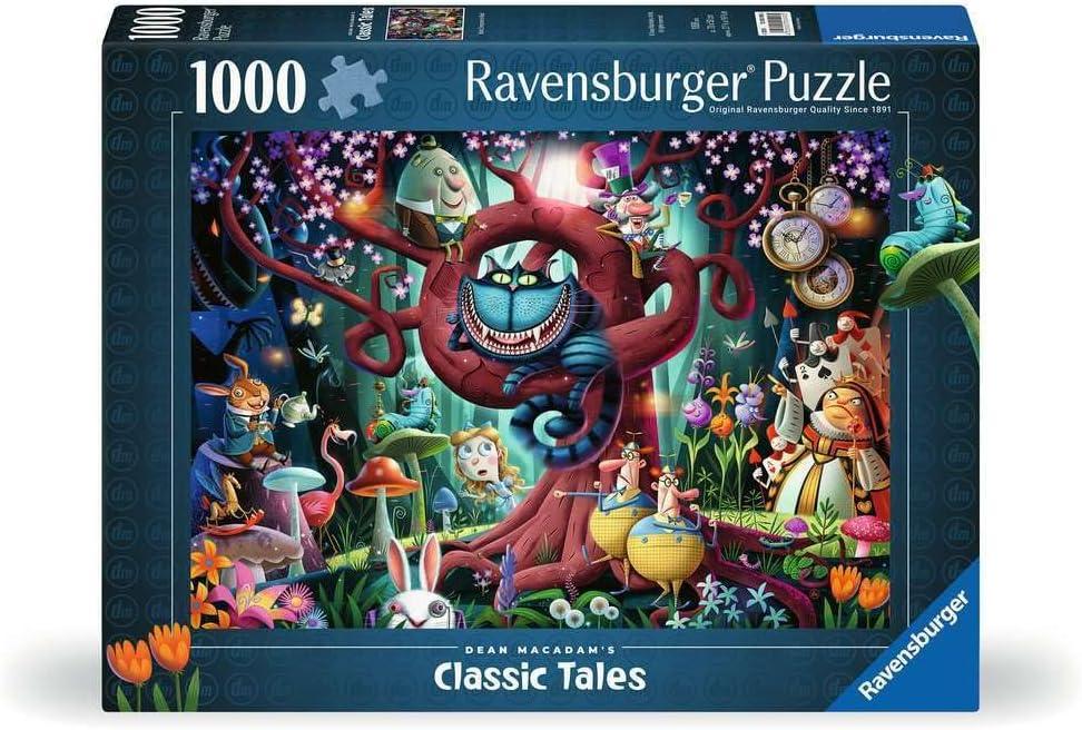 Ravensburger - Most Everyone is Mad - 1000 Piece Jigsaw Puzzle - Stunning Rendition of Alice in Wonderland - Bold, Imaginative Scene - Ideal Gift - Frameable Art - Screen-Free Fun - Puzzles for Adults