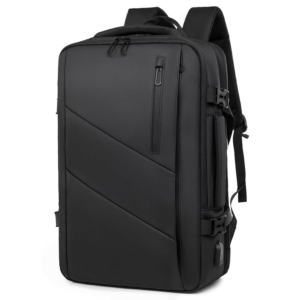 VGOAL Travel Laptop Backpack fit 17.3 inch, 26-44L Expandable Carry on Luggage Weekender Daypack Business Rucksack with USB Charging Port, Water-Resistant