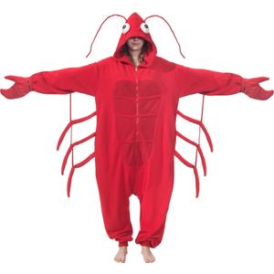 Adult Sea Creatures Onesie Lobster, Crab, Shrimp, Turtle Halloween Costume Unisex Animal Cosplay One-Piece Pajamas (Large)