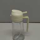 YARRAMATE 16oz/470ml Glass Olive Oil Sprayer for Cooking with Stickers, 2 in 1 Oil Dispenser for Kitchen Gadgets, Food Grade Premium Spray Bottle for Salad, Frying, BBQ (Creamy White)