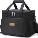 Lifewit Large Lunch Bag Insulated Lunch Box Soft Cooler Cooling Tote for Adult Men Women, Black 24-Can (15L)