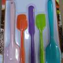 Silicone Spatula Set, 5 Piece Food Grade Rubber Spatulas for Baking, Cooking, and Mixing High Heat Resistant Non Stick Dishwasher Safe BPA-Free (Multicolor)