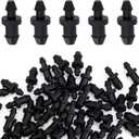 100pcs Drip Irrigation Line Plugs, 1/4 Durable PP Drip Barbed Tubing Goof Plugs Plastic Irrigation Hose Pipe Fittings Part for Garden Lawn Courtyard & Raised Beds Watering System Accessories