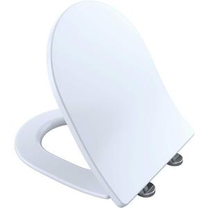 TOTO TSS247R01 Slim D-Shape Closed-front Toilet Seat with SoftClose Cotton