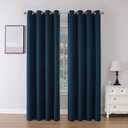 Joydeco Blackout Curtains 95 Inch Length 2 Panels Set, Thermal Insulated Long Curtains& Drapes 2 Burg, Room Darkening Grommet Drapes for Living Room Bedroom Window (Navy Blue, W52 x L95 Inch) (52"W x 95"L (Pack of 2))