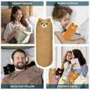 Heating Pad for Period Cramps & Menstrual Pain Relief, Cute Elephant Stuffed Animal Gift for Women Teen Girls Period Kit, Safe USB Powered Heat Pad for Car Travel (Heating Bear Beige)