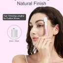 Eyebrow & Facial Hair Trimmer, Precision Detailer with Rinseable Blade, Battery Operated, Double-Sided Razor for Fine Hair, Chin & Peach Fuzz, Compact Pen Size, Safe & Gentle Touch-ups