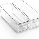 BINO | Plastic Storage Bins, Small | THE CURVE COLLECTION | Multi-Use Organizer Bins | Storage Containers Kitchen, Pantry and Home Organization | Fridge Organizers | Pantry Organization and Storage